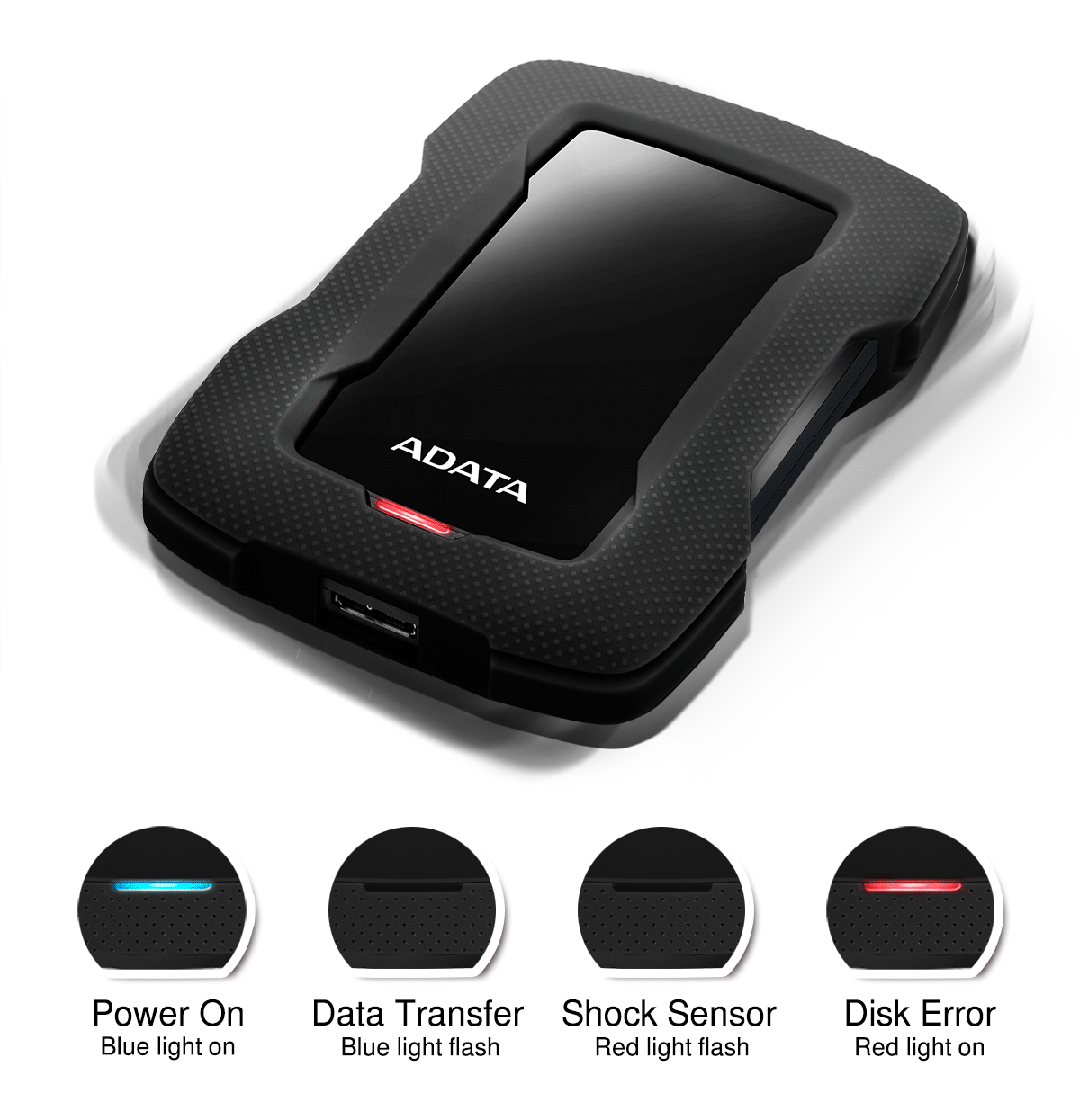 Disque Dur Externe ADATA HD330 USB 3.2 Antichoc Maroc