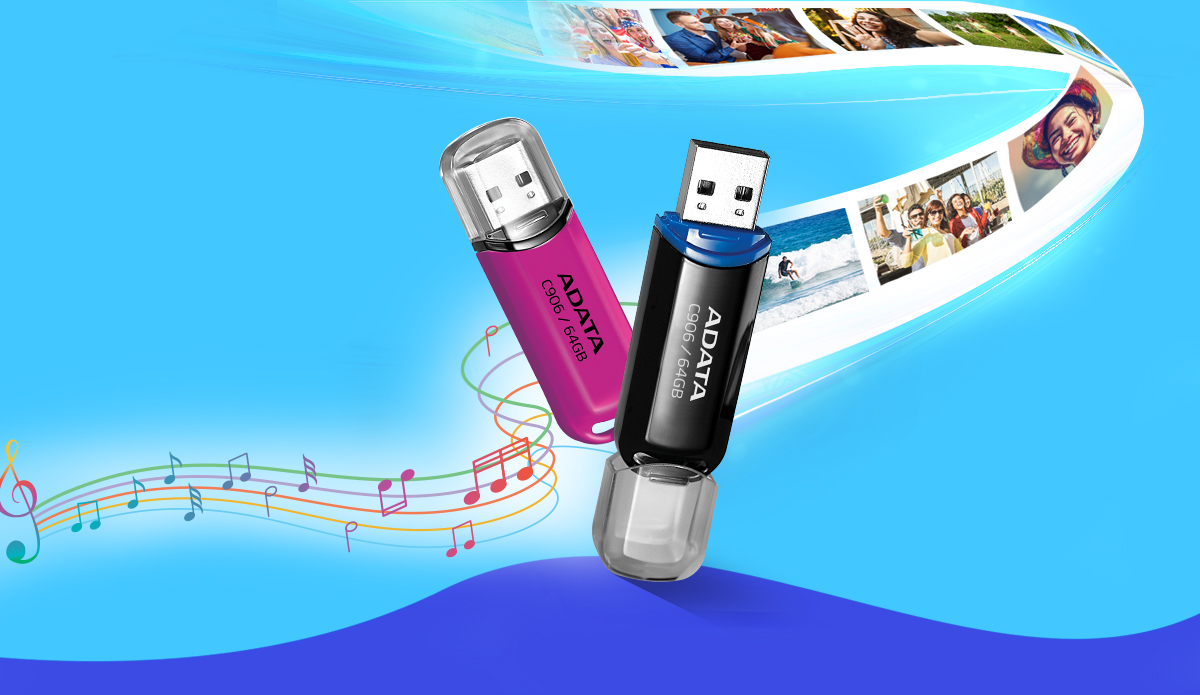 Clé USB ADATA C906 32 Go USB 2.0 AC906-32G-RBK Maroc