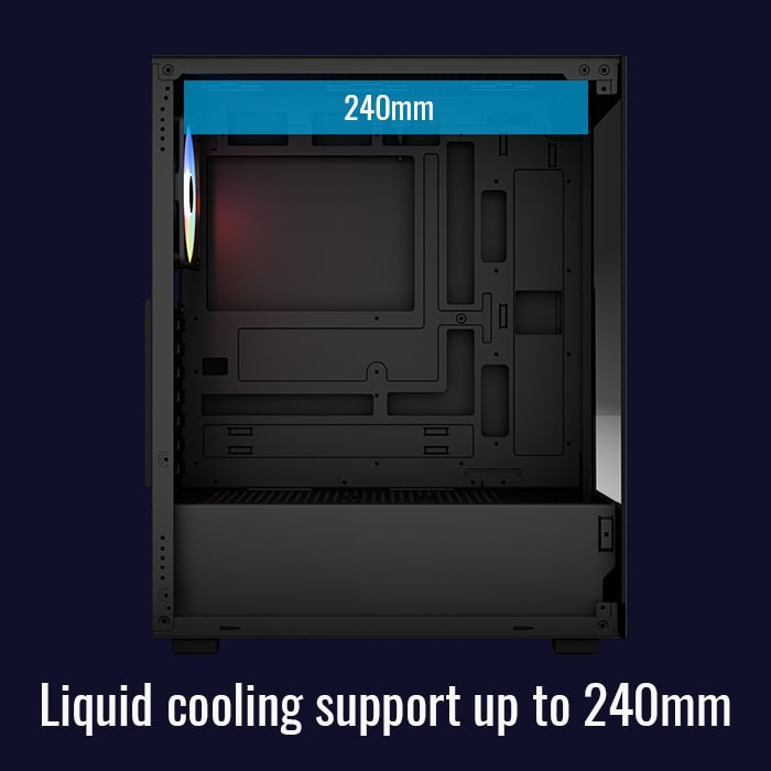Boîtier AeroCool Pivot V2 ARGB Noir ACCM-ES08013.11 Maroc