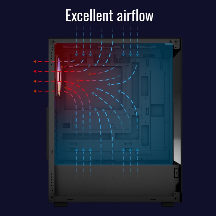 Boîtier AeroCool Pivot V2 ARGB Noir ACCM-ES08013.11 Maroc