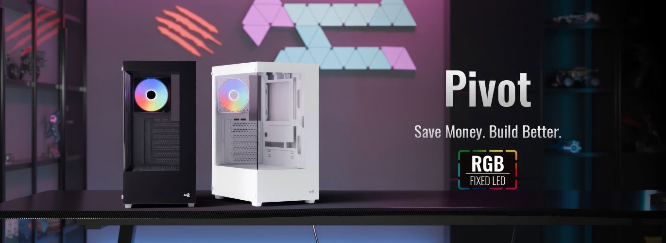 Boîtier AeroCool Pivot V2 ARGB Blanc ACCM-ES08013.21 Maroc