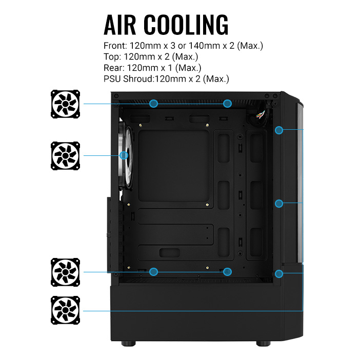 Boîtier AeroCool Quantum V3 RGB ACCM-PV30133.11 Maroc