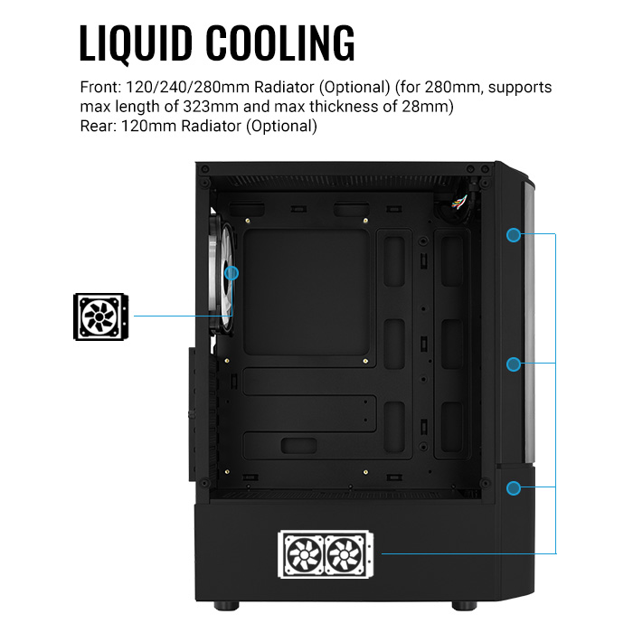 Boîtier AeroCool Quantum V3 RGB ACCM-PV30133.11 Maroc