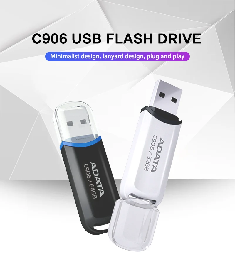 Clé USB ADATA C906 32 Go USB 2.0 AC906-32G-RBK Maroc