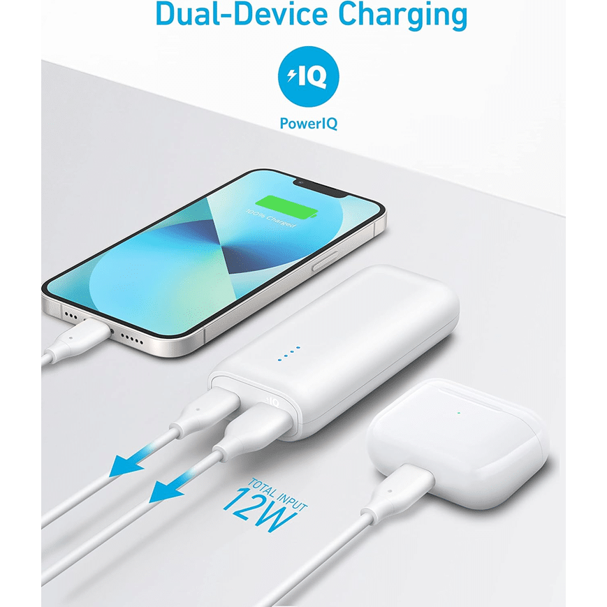 Power Bank ANKER PowerCore 15600mAh Blanc (A1252H21) – Image 5