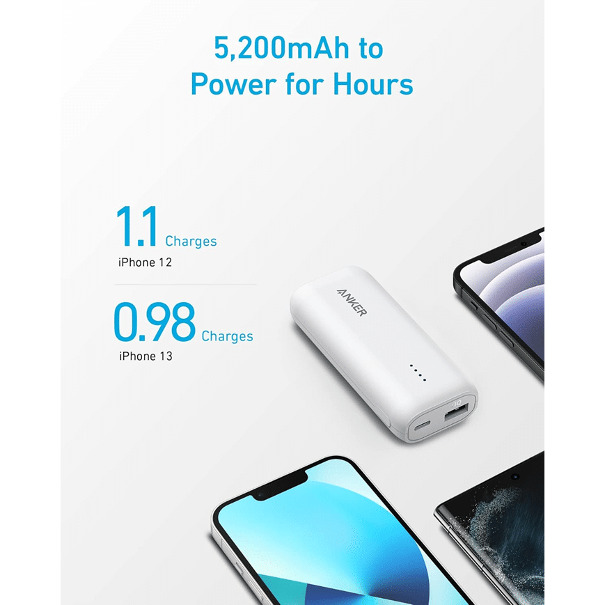 Power Bank ANKER PowerCore 15600mAh Blanc (A1252H21) – Image 4