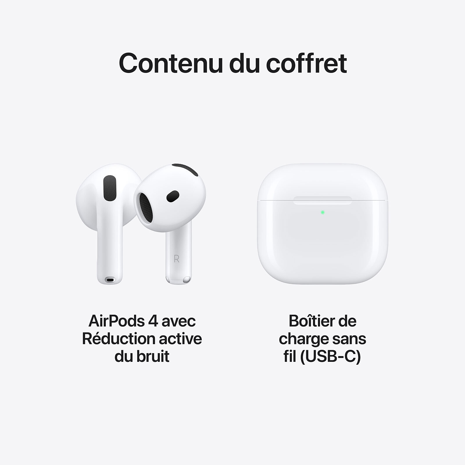 Apple AirPods 4 — vue detail — Maroc — globalzone.ma