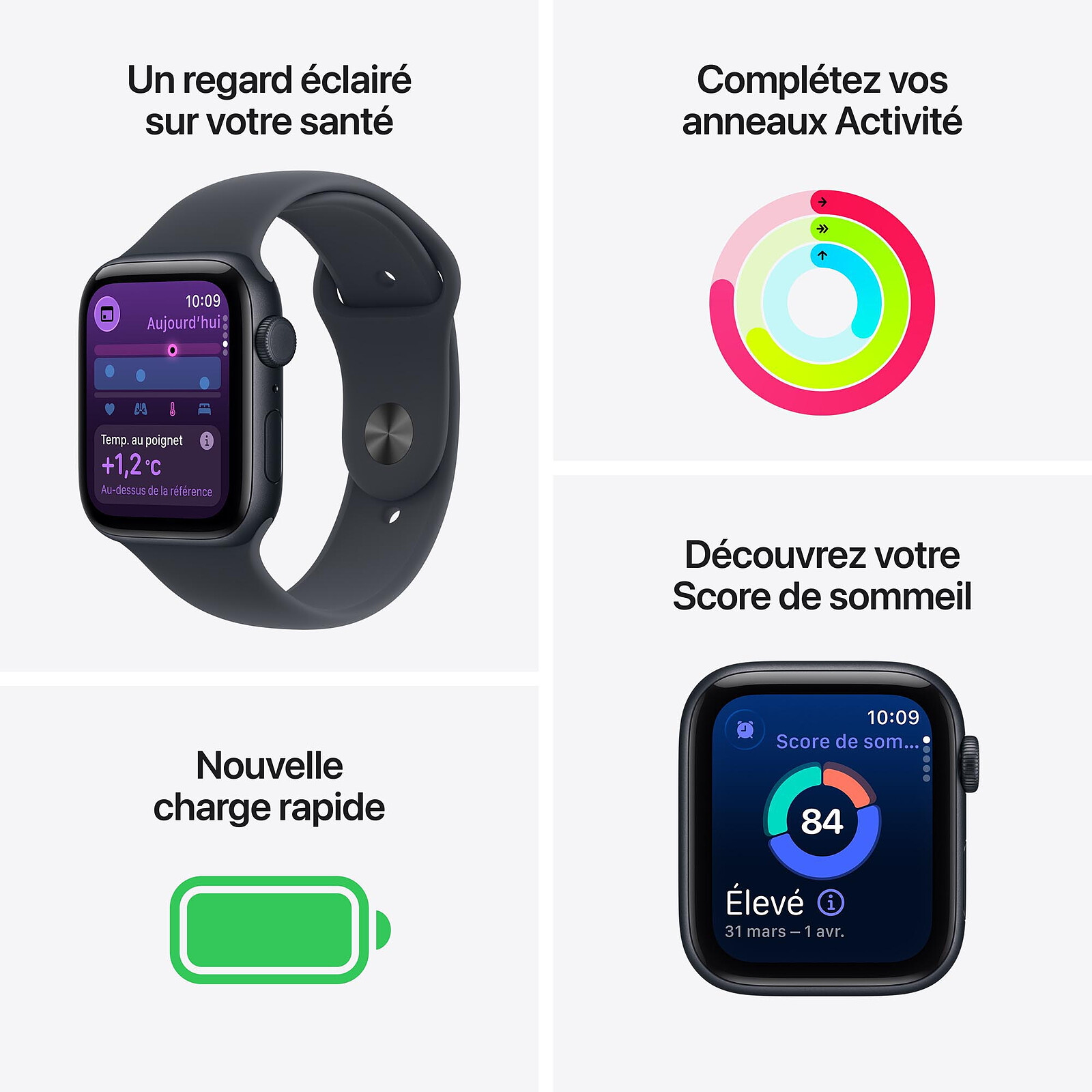 Apple Apple Watch SE 3 GPS Aluminium — vue packshot — Maroc — globalzone.ma