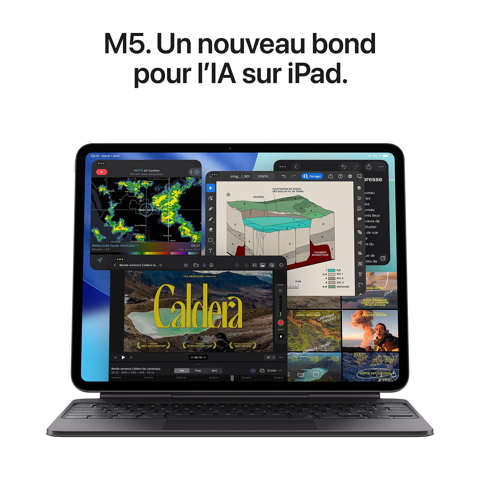 Apple iPad Pro M5 (2025) 13 pouces — vue profil — Maroc — globalzone.ma