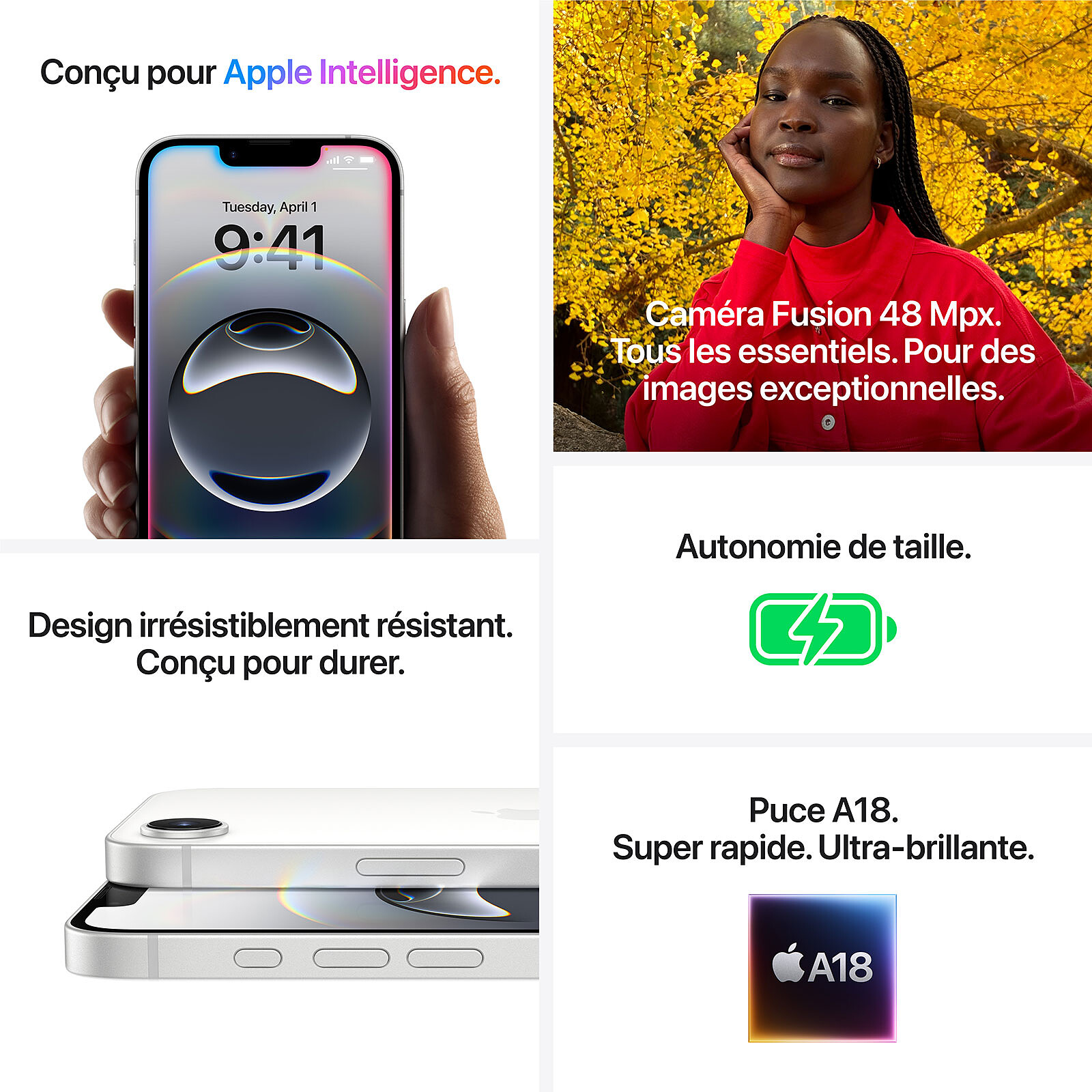 Apple iPhone 16e — vue profil — Maroc — globalzone.ma