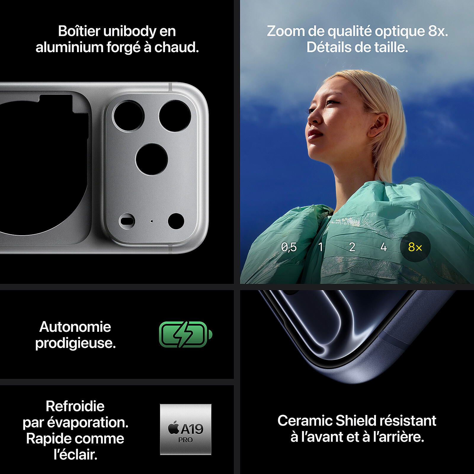 Apple iPhone 17 Pro — vue profil — Maroc — globalzone.ma
