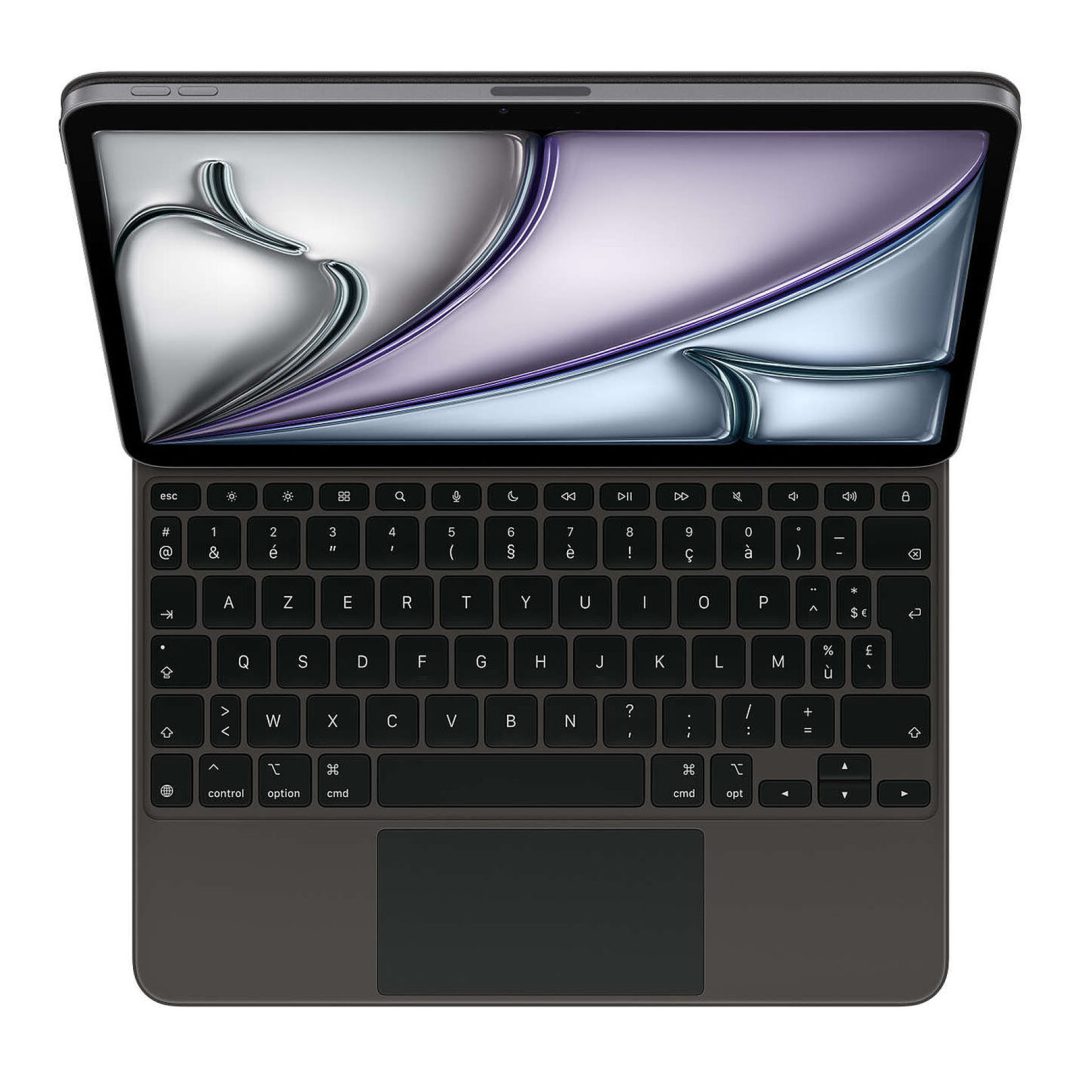 Apple Magic Keyboard iPad Air 11" (M2/M3/M4) - Français - Blanc — vue face avant — Maroc — globalzone.ma