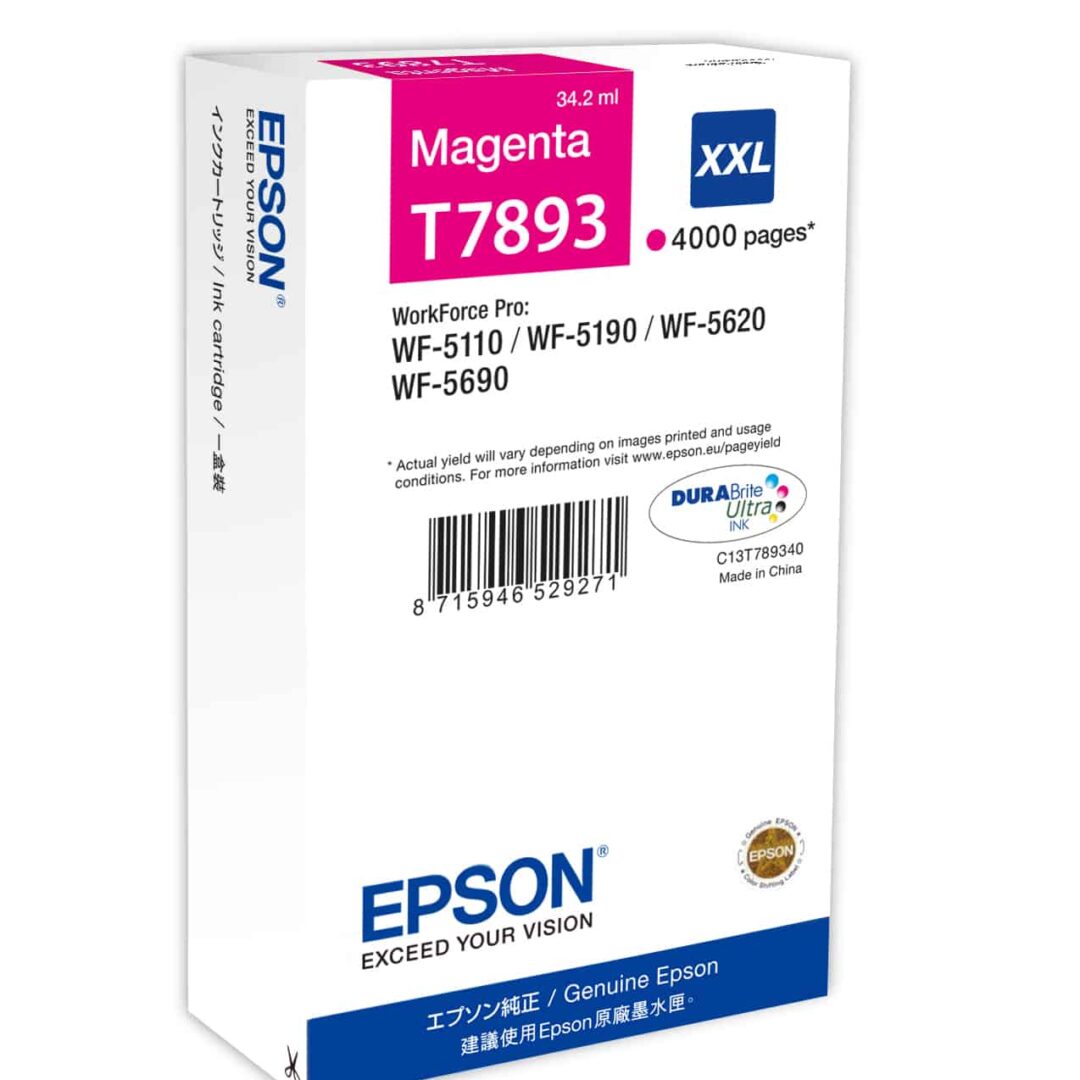 Cartouche d’Encre EPSON Ultra Magenta XXL 4000 Pages C13T789340 Maroc