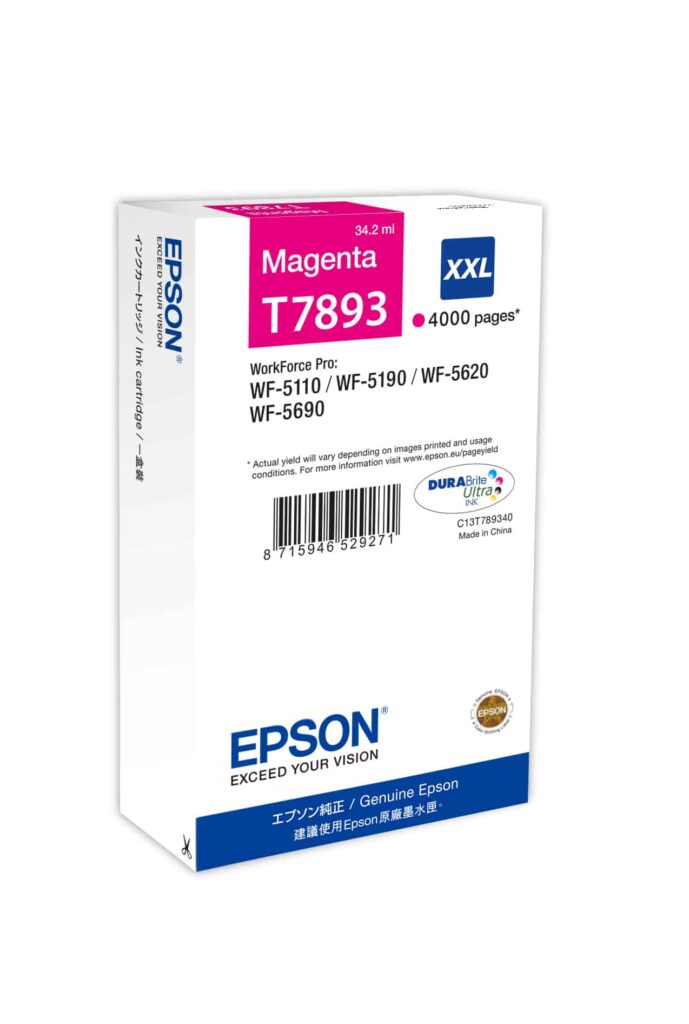 Cartouche d’Encre EPSON Ultra Magenta XXL 4000 Pages C13T789340 Maroc