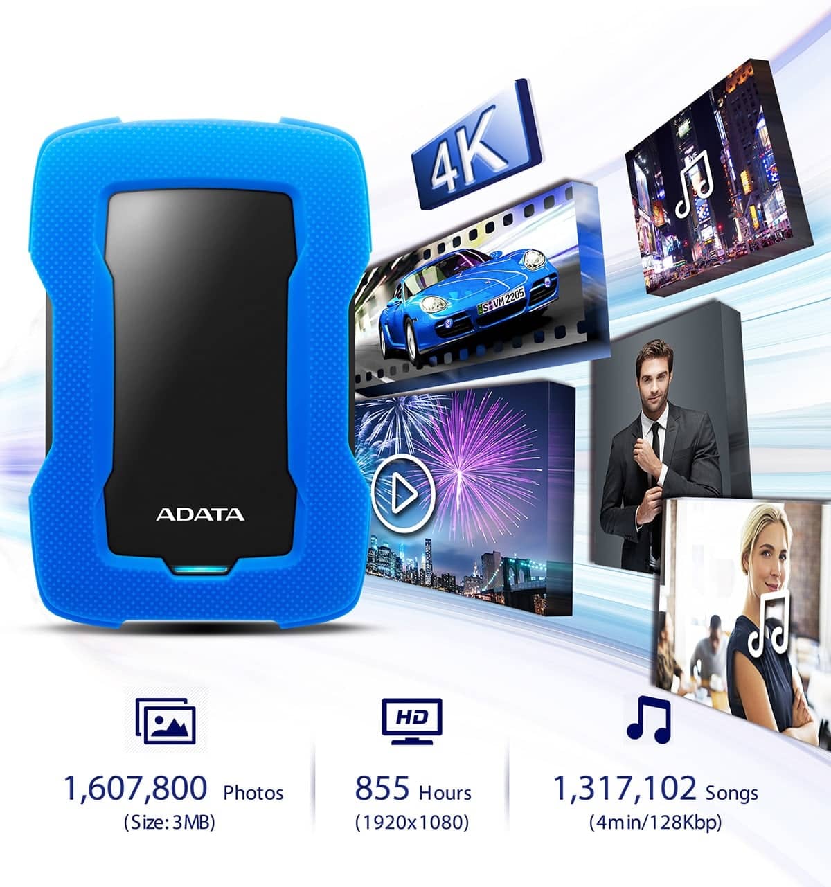 Disque Dur Externe ADATA HD330 USB 3.2 Antichoc Maroc