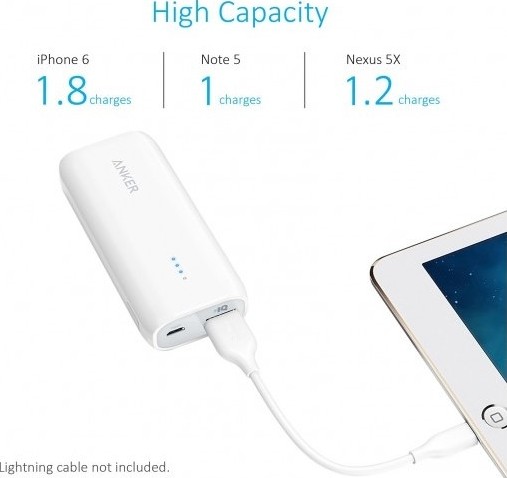 Power Bank ANKER PowerCore 15600mAh Blanc (A1252H21) – Image 10