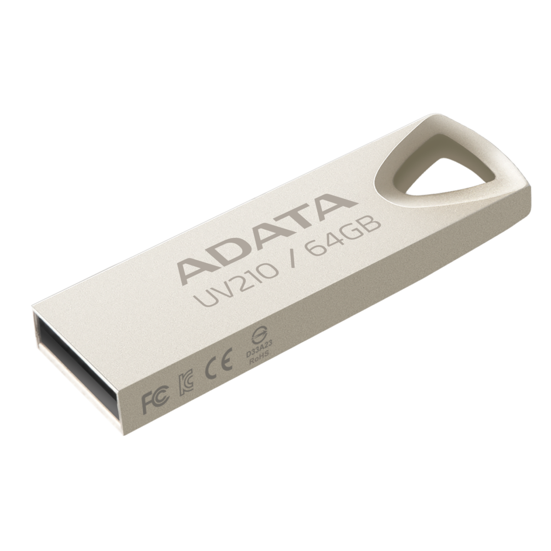 Clé USB ADATA UV210 64 Go Métallique AUV210-64G-RGD Maroc