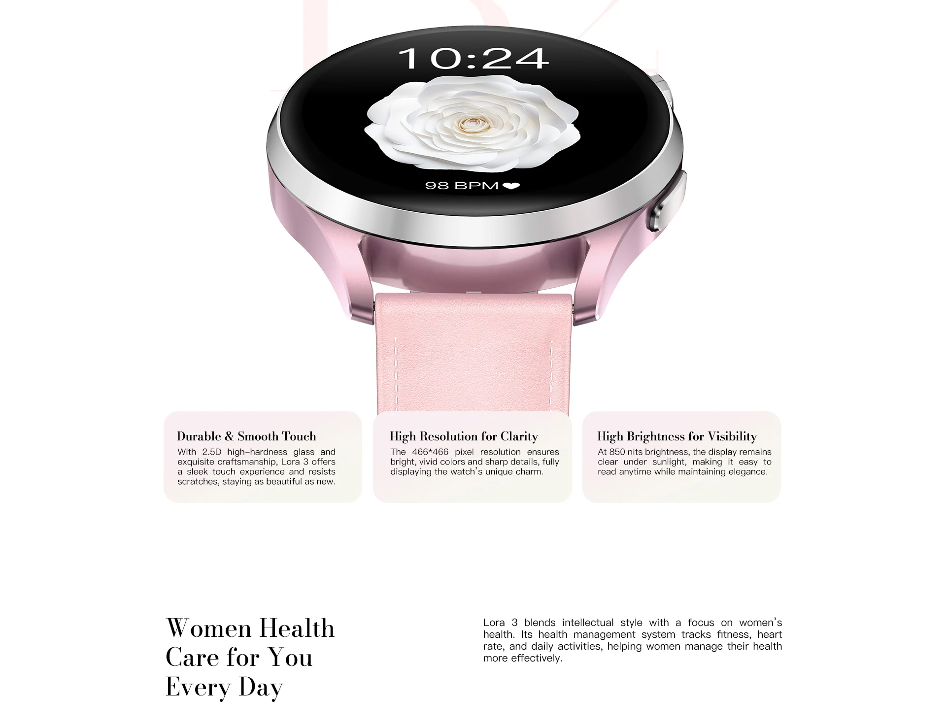 Montre Connectée Femme Kieslect Lora 3 AMOLED Maroc
