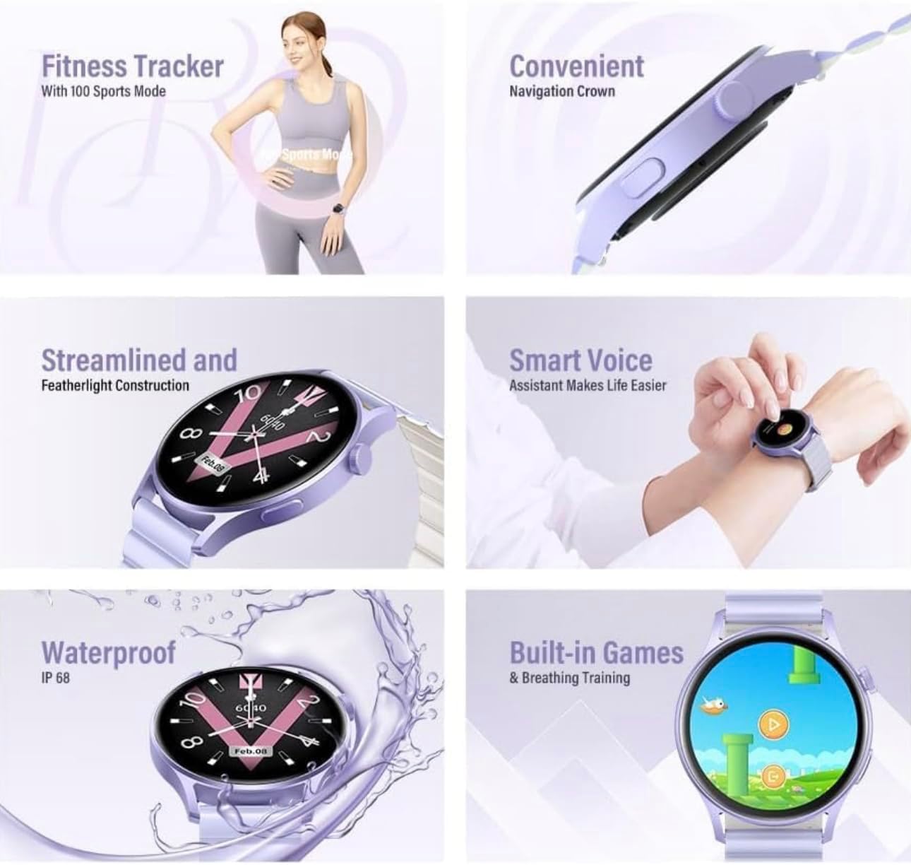 Montre Connectée Femme Kieslect Lora 2 AMOLED Maroc