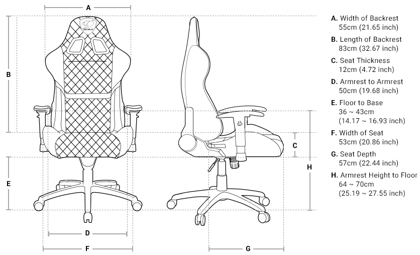 Chaise Gamer Cougar Armor One Sky Blue Maroc