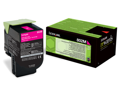 Cartouche de Toner Lexmark 80C80M0 vue principale