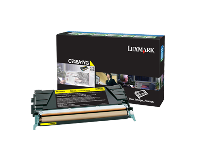 Cartouche de Toner Lexmark C746A1YG vue principale