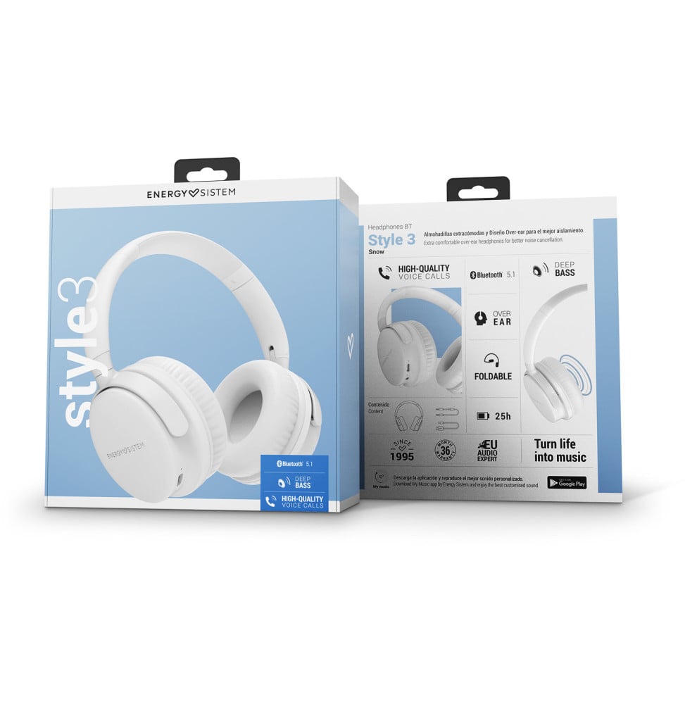 Casque Bluetooth Energy Sistem Style 3 Blanc Maroc