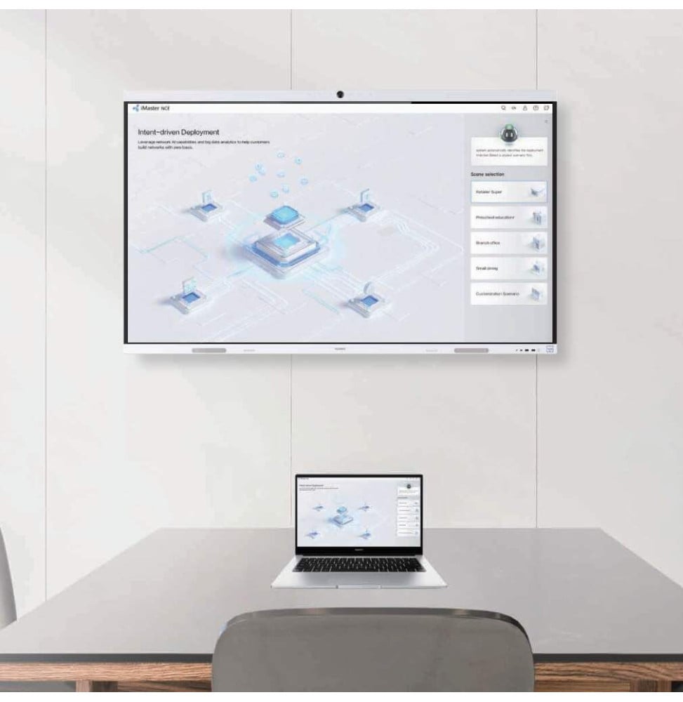 Écran Interactif Huawei IdeaHub B3 86" UHD 4K connectique — Global Zone Marrakech