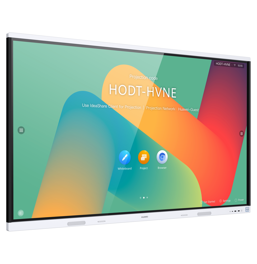 Écran Interactif Huawei IdeaHub Board 2 65" UHD 4K vue angle — Global Zone Rabat