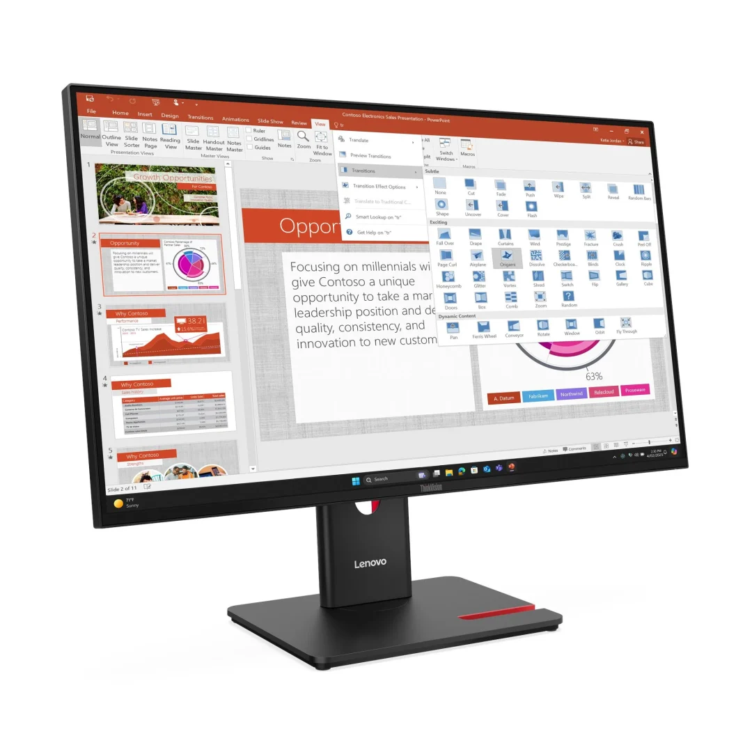 Écran Lenovo ThinkVision T27-40 vue de face