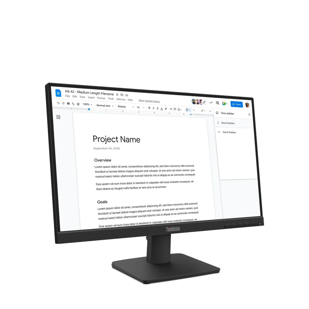 Écran Lenovo ThinkVision S22-4e vue de face