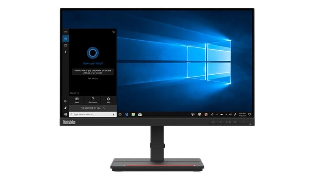 Écran Lenovo ThinkVision S22e-20 vue de profil