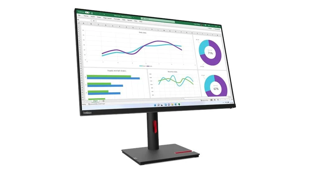 Écran Lenovo ThinkVision T32h-30 vue de face