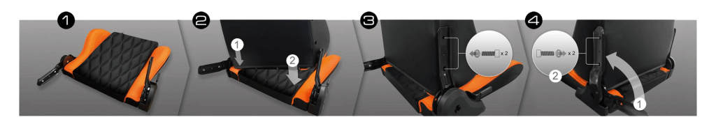 Chaise Gamer Cougar Armor S Noir & Orange Maroc
