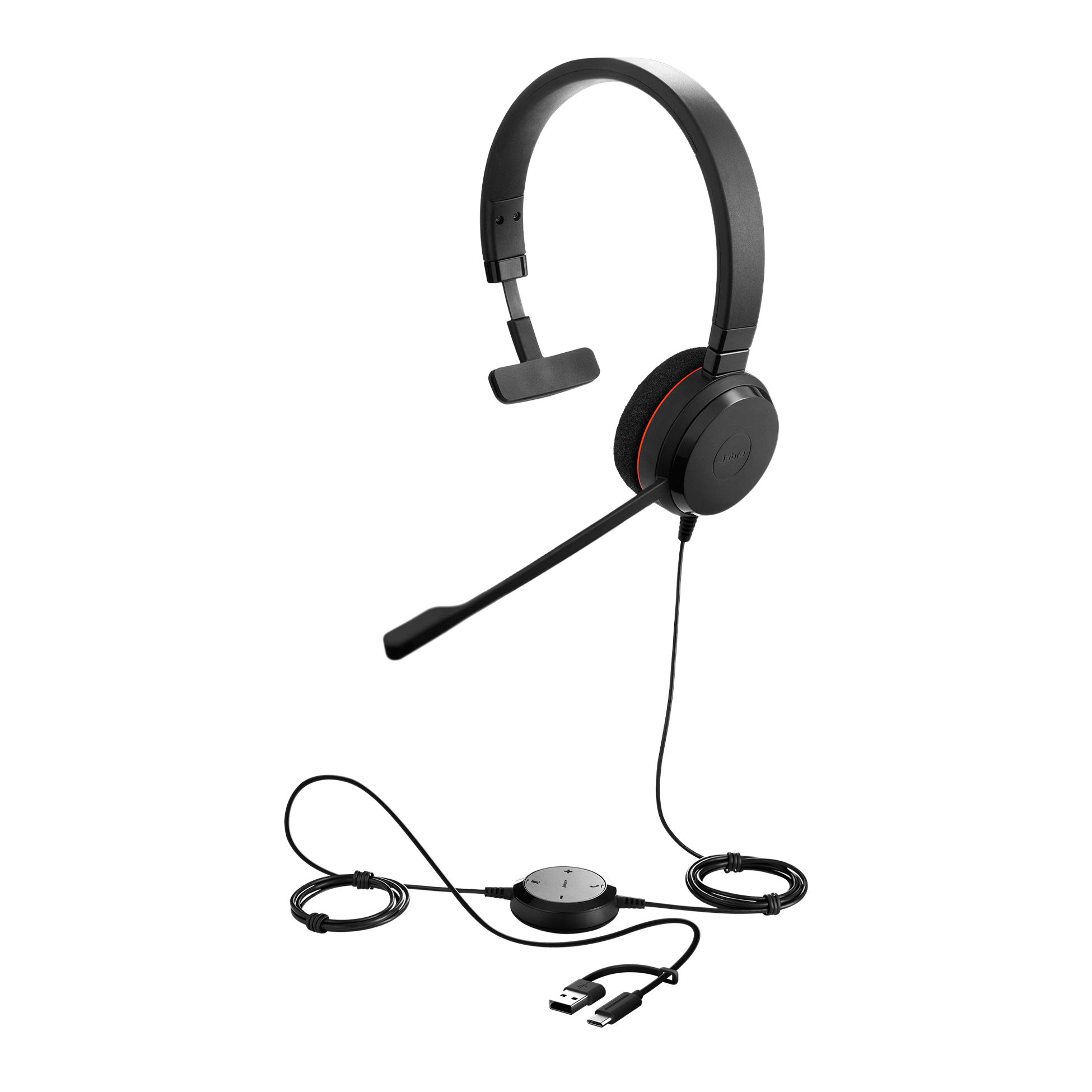 Micro-casque filaire professionnel Jabra Evolve 20 - USB-C/A, MS Mono 4993-823-169 galerie officielle 3