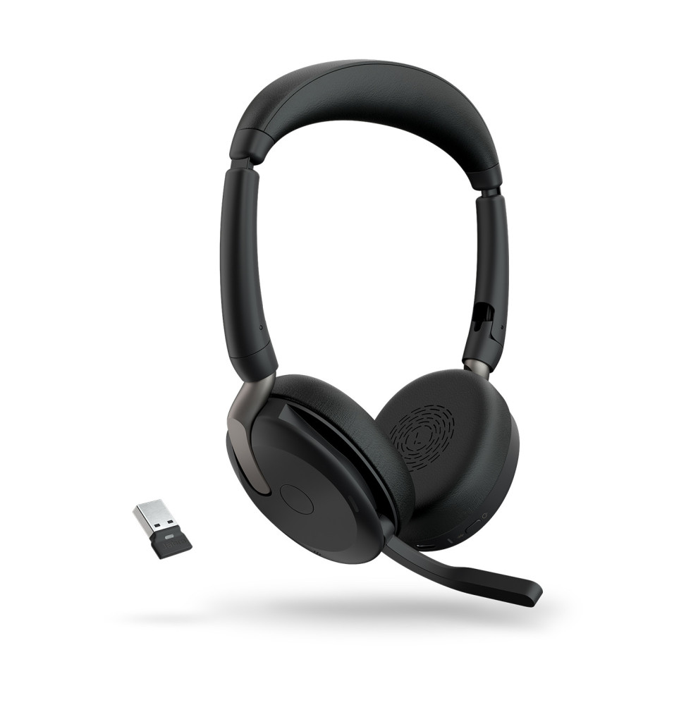 Jabra Evolve2 65 Flex Casque Avec fil &sans fil Arceau Bureau/Centre d'appels Bluetooth Noir (26699-989-999)
