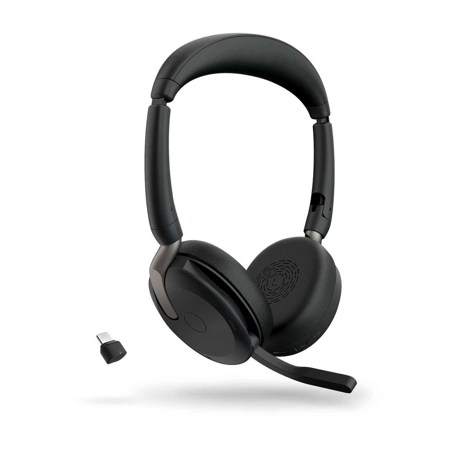 Micro-casque sans fil professionnel Jabra Evolve2 65 Flex - USB-C UC stéréo (chargement sans fil) 26699-989-889 vue officielle
