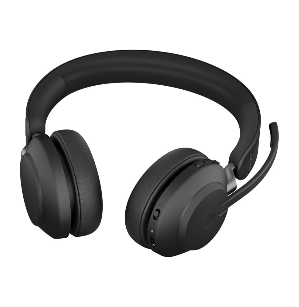 Jabra Evolve2 65, UC Stereo Casque Sans fil Arceau Bureau/Centre d'appels USB Type-A Bluetooth Noir (26599-989-999)