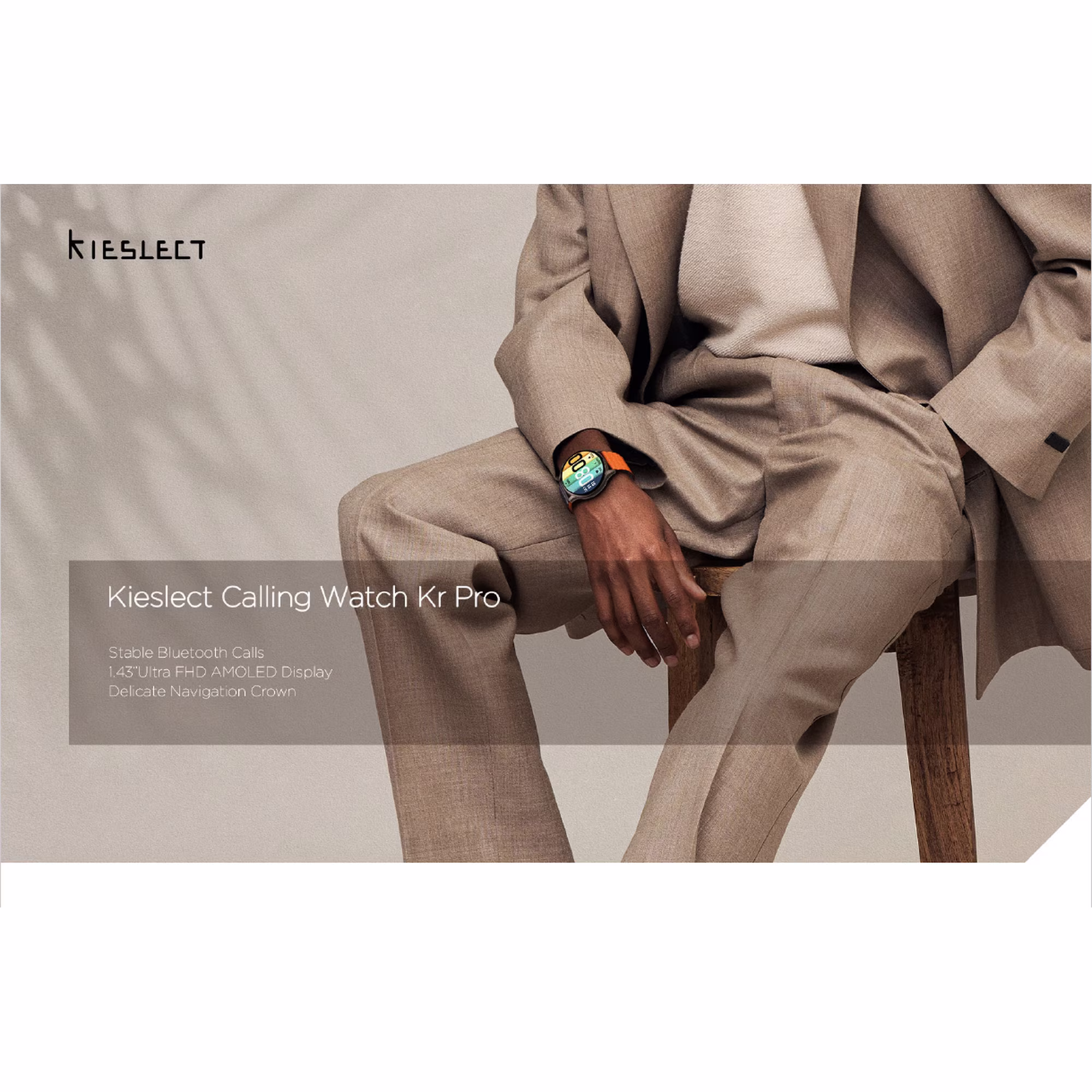 Montre Connectée Bluetooth Kieslect Kr Pro vue design Maroc