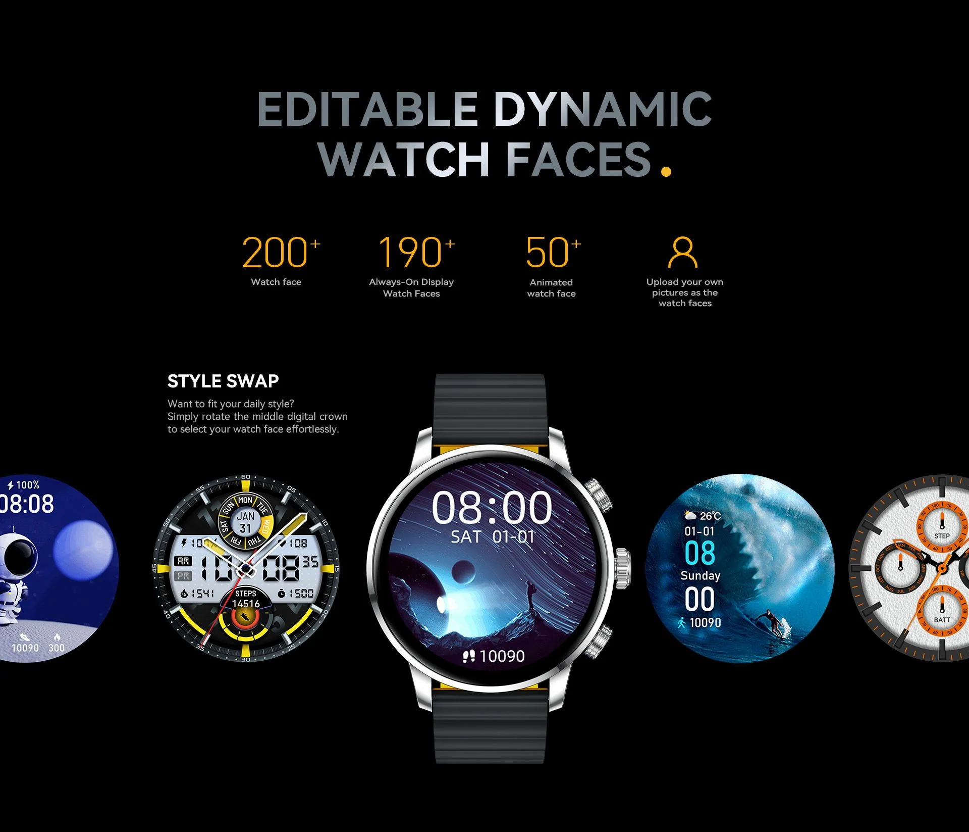 Montre Connectée Bluetooth Kieslect Kr2 AMOLED Maroc