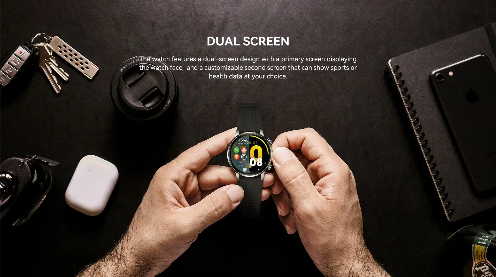 Montre Connectée Bluetooth Kieslect Kr2 AMOLED Maroc