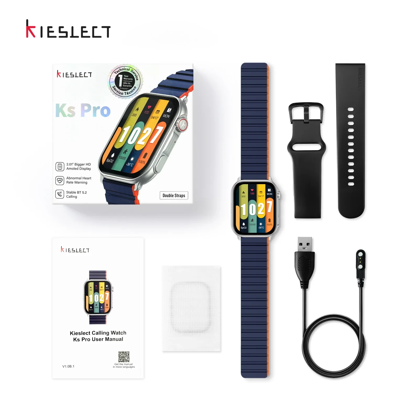 Montre Connectée Bluetooth Kieslect Ks Pro écran Maroc