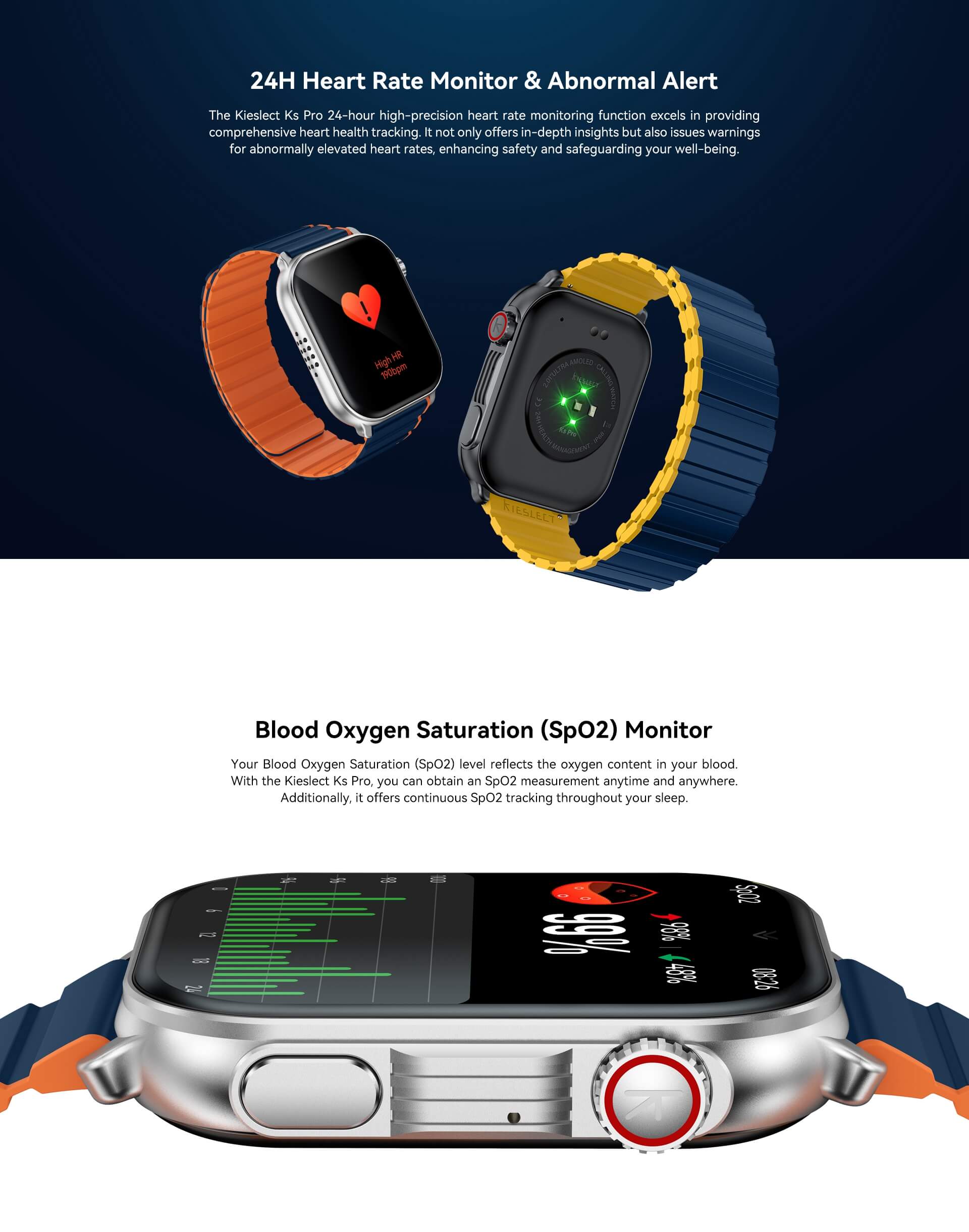 Montre Connectée Kieslect Ks Pro AMOLED Bluetooth Maroc