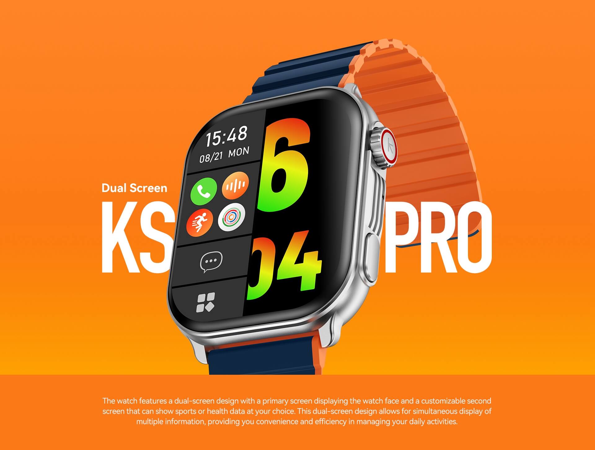 Montre Connectée Kieslect Ks Pro AMOLED Bluetooth Maroc