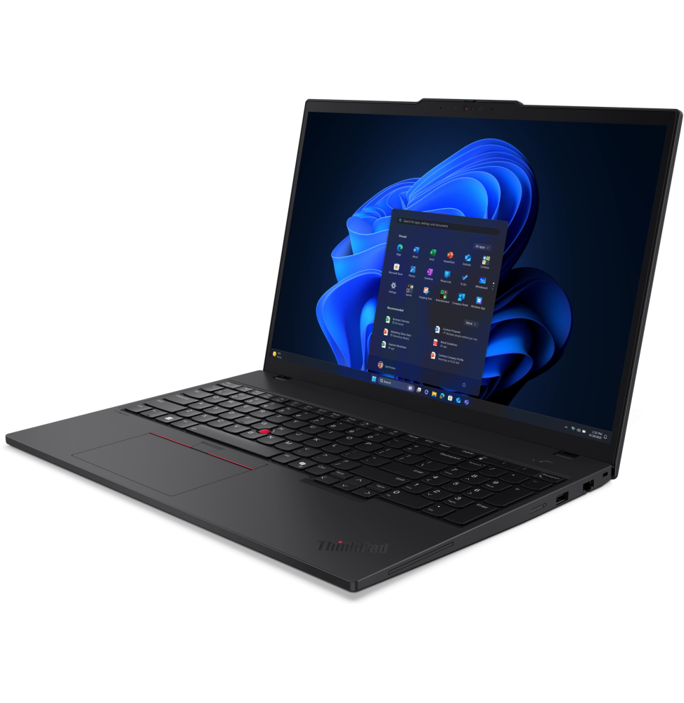 Lenovo ThinkPad T16 Gen 4 Ultra 7 255U 16 Go DDR5 512 Go SSD 16" 400 nits (21QE0010FE) — vue de face — livraison Global Zone à Rabat