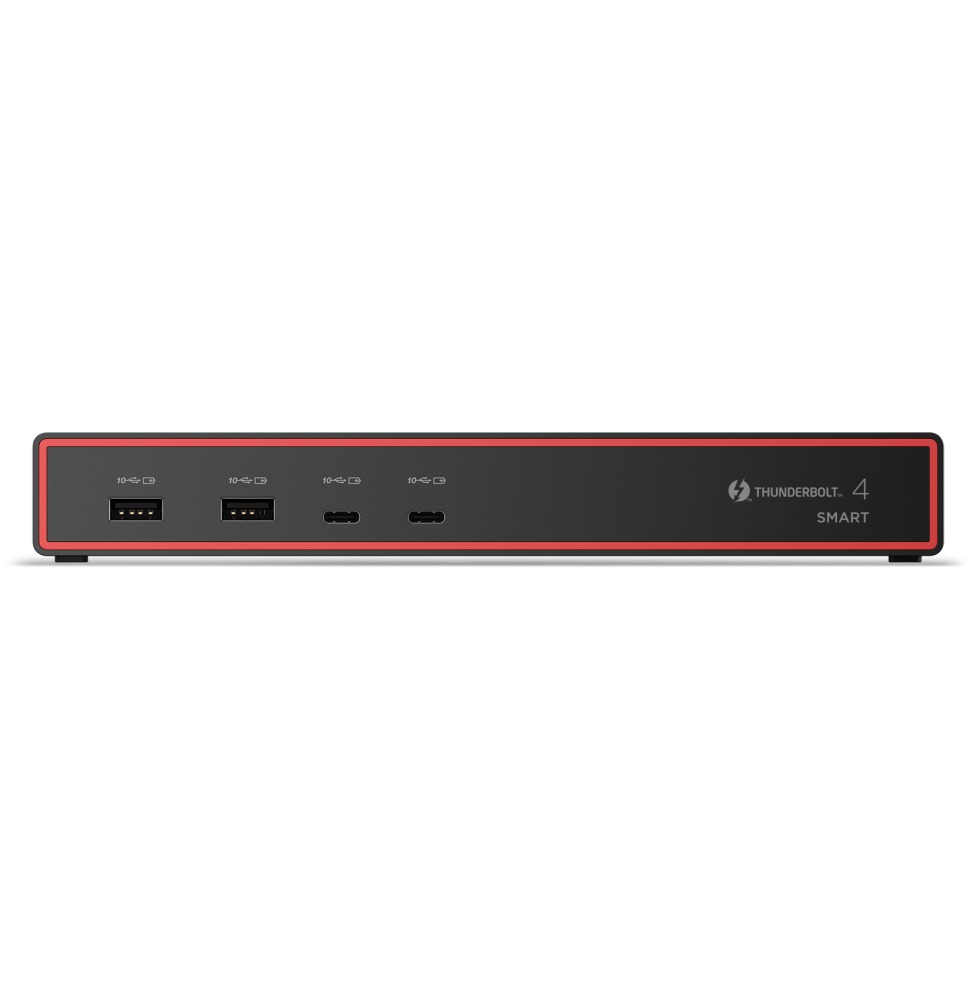Lenovo ThinkPad Thunderbolt 4 Smart Dock Gen2 7500 Thunderbolt 4 40 Gbps 100W Dual 4K / 8K (40BE0135EU) — vue de profil — livraison Global Zone à Tanger