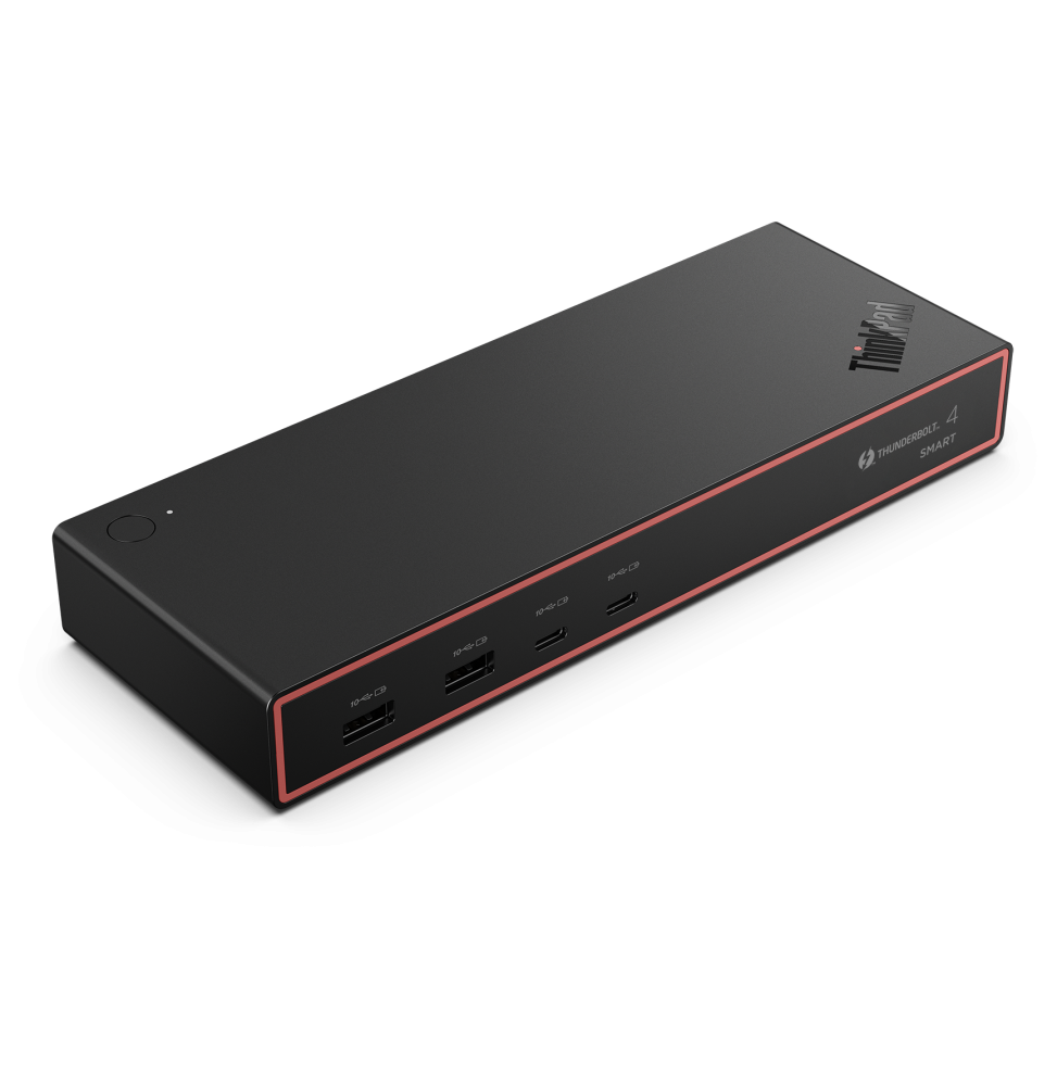 Lenovo ThinkPad Thunderbolt 4 Smart Dock Gen2 7500 Thunderbolt 4 40 Gbps 100W Dual 4K / 8K (40BE0135EU) — vue latérale — livraison Global Zone à Agadir