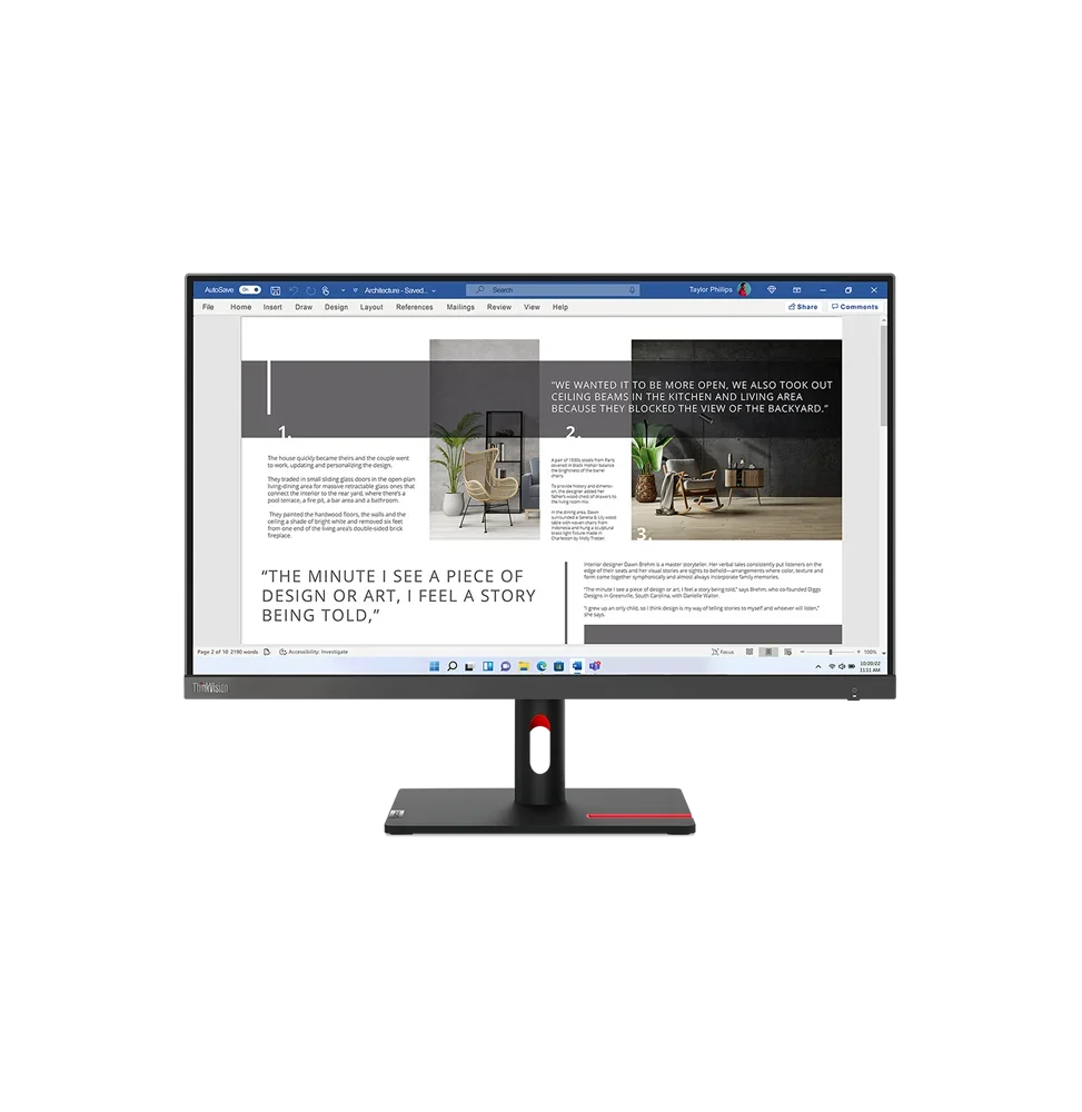 Lenovo ThinkVision S27i-30 — vue produit, livraison Global Zone à Casablanca