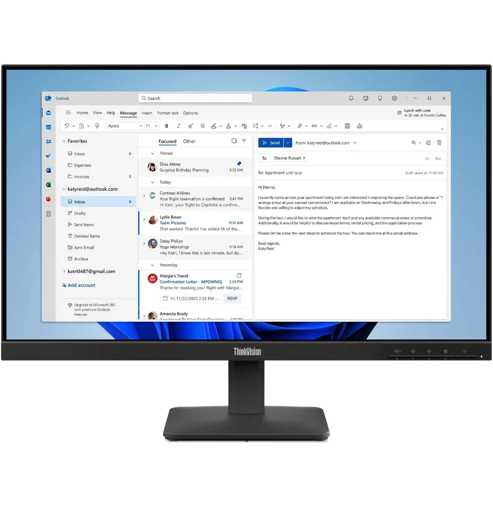 Lenovo ThinkVision S24-4e — vue produit, livraison Global Zone à Casablanca