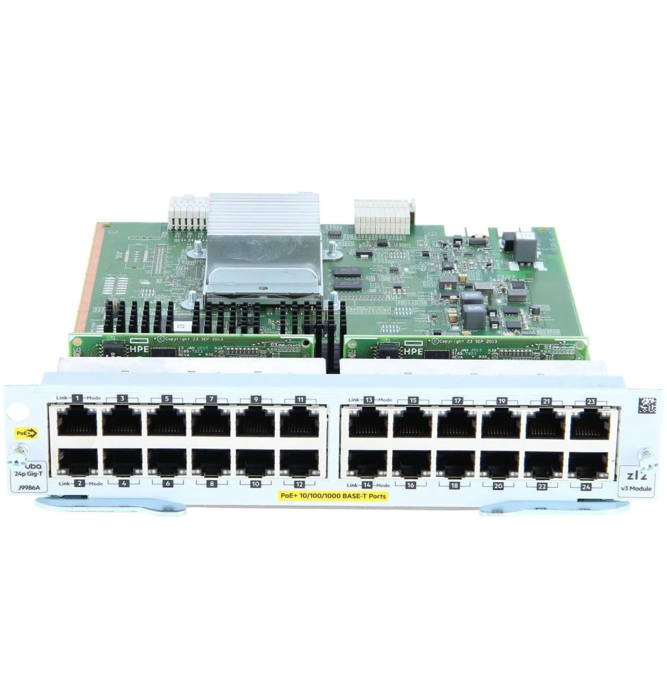 Module Réseau Aruba 24 ports 10/100/1000BASE-T PoE+ J9986A vue de face
